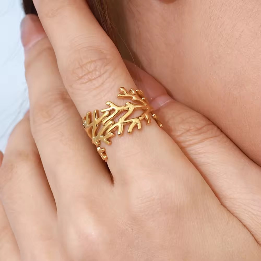 Coral Ring EMVE Jewels
