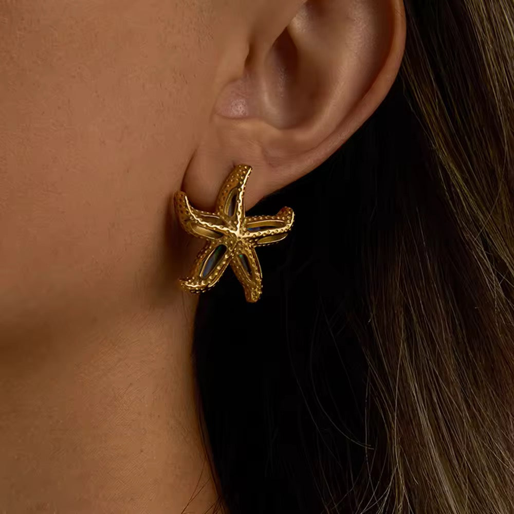 Abalone Star Earrings EMVE Jewels