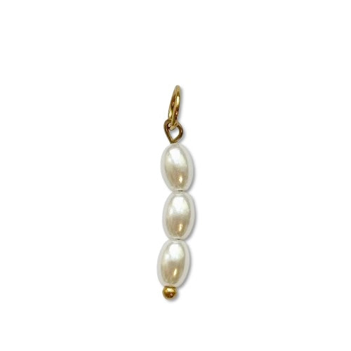 Triple Pearl Charm EMVE Jewels