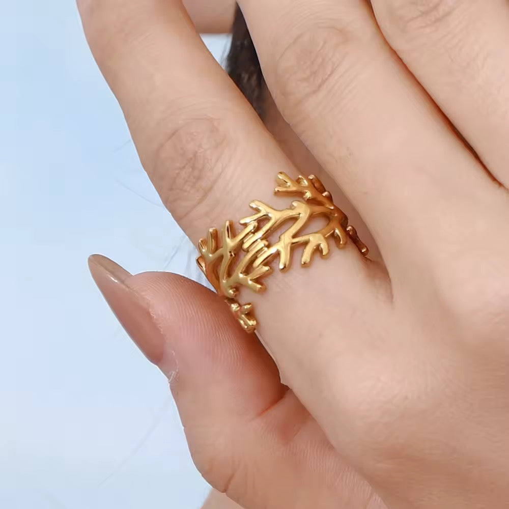 Coral Ring EMVE Jewels