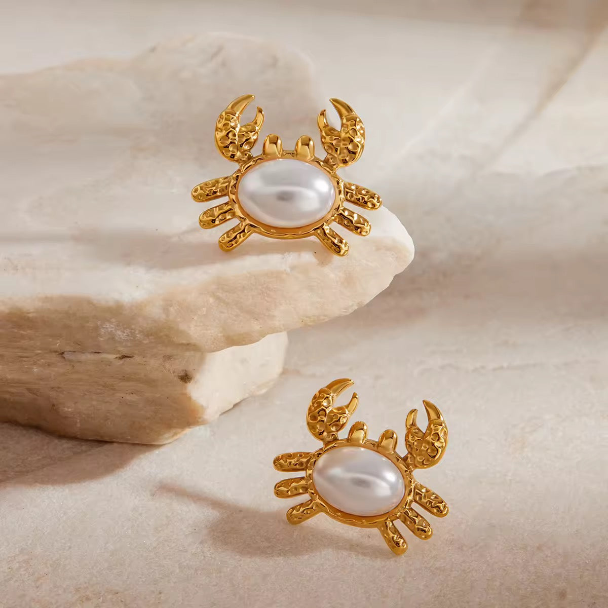 Crustacean Pearl Earrings EMVE Jewels