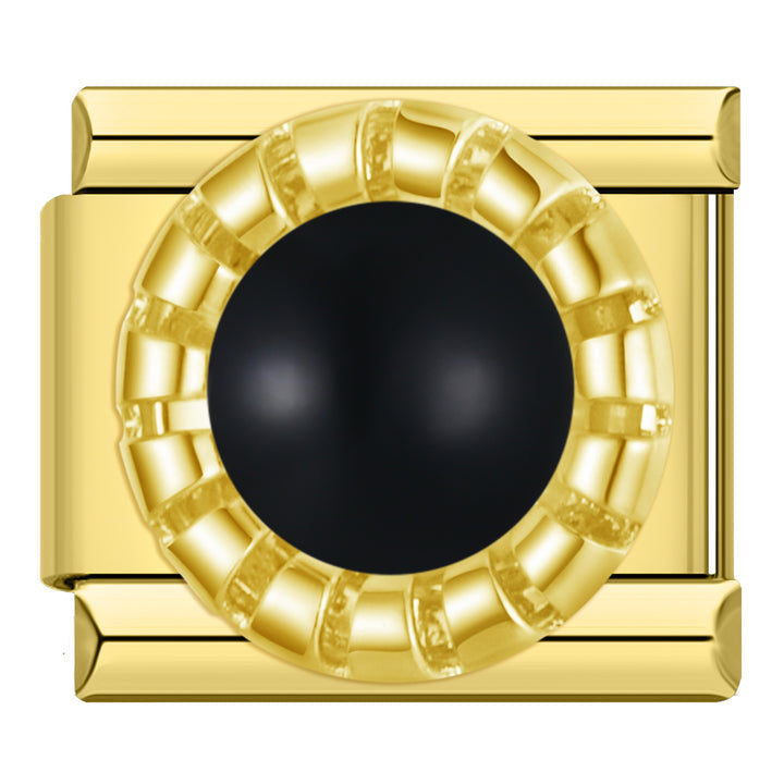 Black Gemstone Charm EMVE Jewels