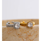Square Cubic Zirconia Adjustable Ring EMVE Jewels