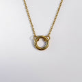 Chain Circle Clasp Base Charm Necklace - EmpressVenusJewellery