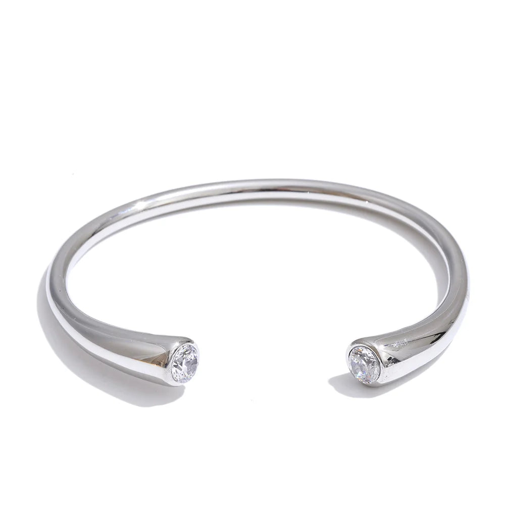 Cubic Zirconia Open Cuff Bracelet EMVE Jewels