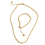 Stainless Steel Beads Chain Necklace Set EMVE Jewels