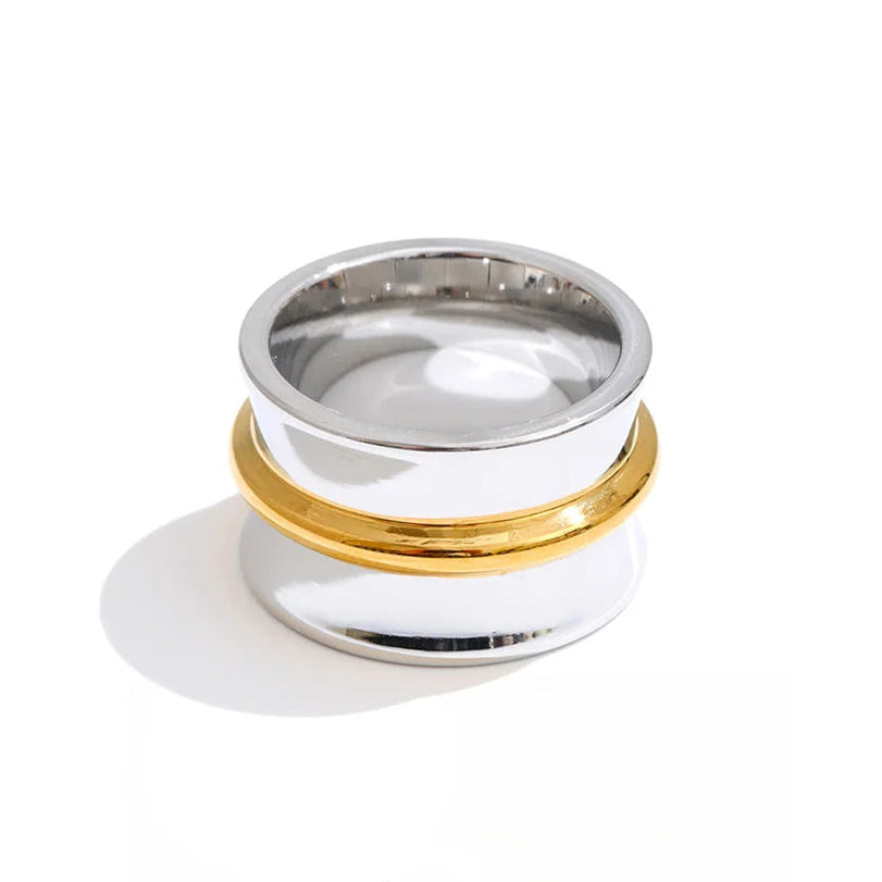Wide Minimalist Stainless Steel Ring EMVE Jewels