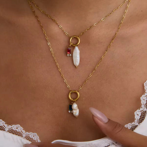 Lunaria Birthstone Necklace EMVE Jewels