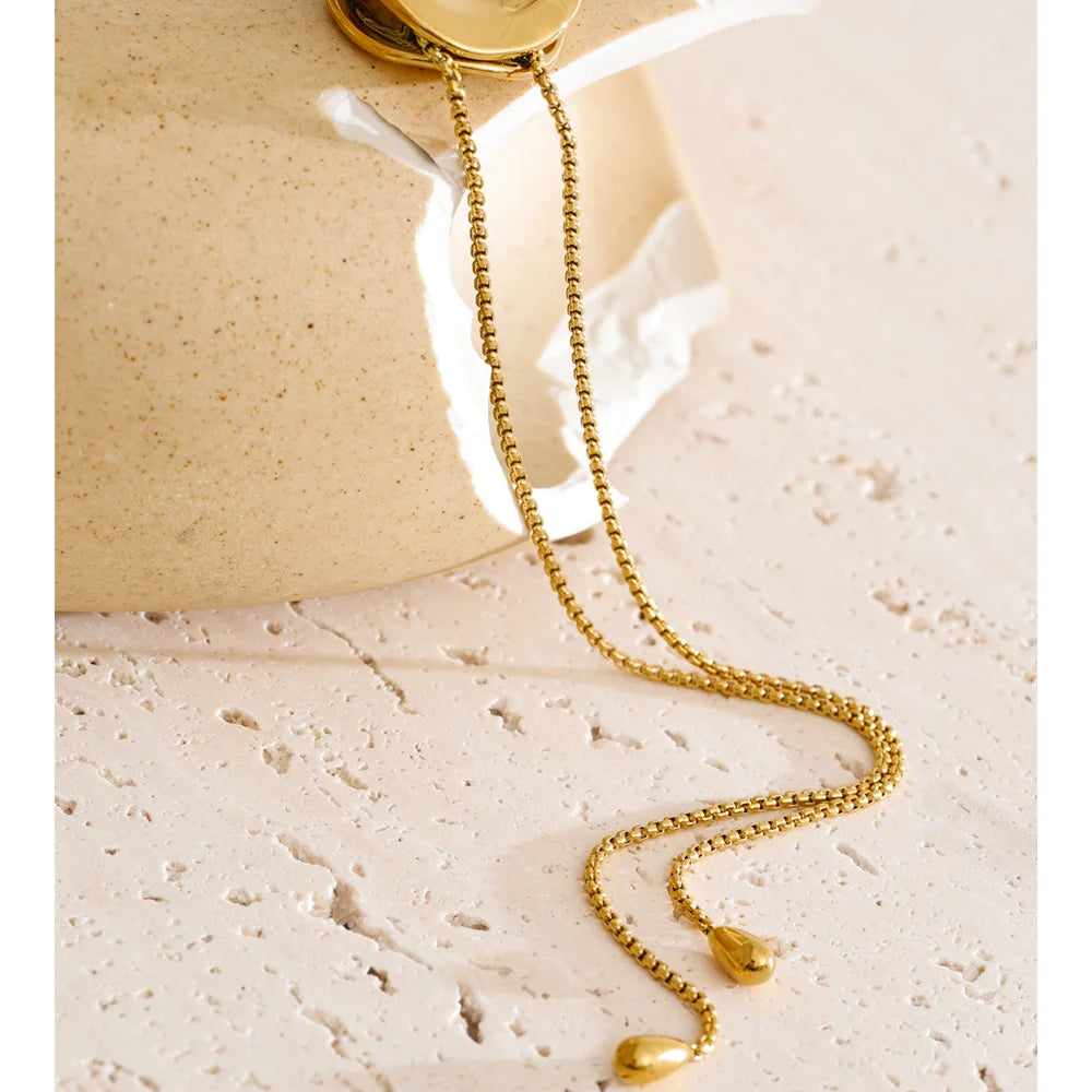 Stainless Steel Adjustable Charm Necklace EMVE Jewels