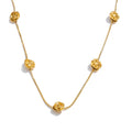 Floral Chain Collar Necklace in Gold EMVE Jewels