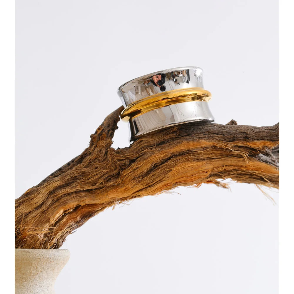 Wide Minimalist Stainless Steel Ring EMVE Jewels