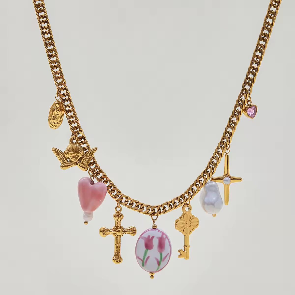 Cutie Cupid Charm Necklace EMVE Jewels