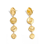 Round Chain Drop Earrings in 18K Gold Plating EMVE Jewels