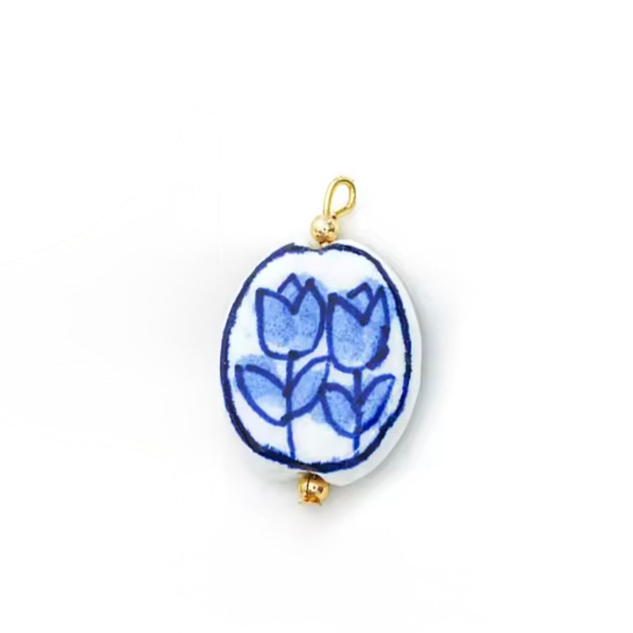 Blue Roses Charm EMVE Jewels