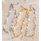 Lava Effect Vintage Necklace with Natural Pearls EMVE Jewels
