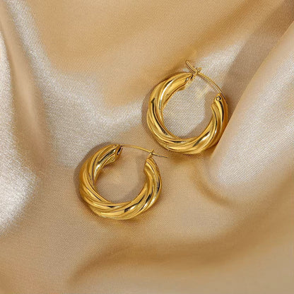 Classic Twist Hoop Earrings EMVE Jewels