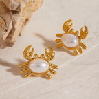 Crustacean Pearl Earrings EMVE Jewels
