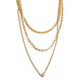 Layered Chain Necklace in 18K Gold Plating EMVE Jewels