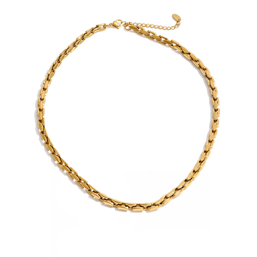 Minimalist Stainless Steel Chain Collar Necklace EMVE Jewels