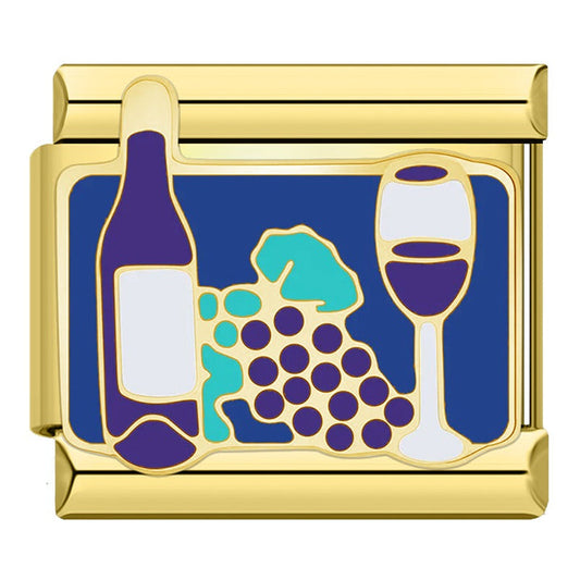 Wine and Grapes Charm EMVE Jewels