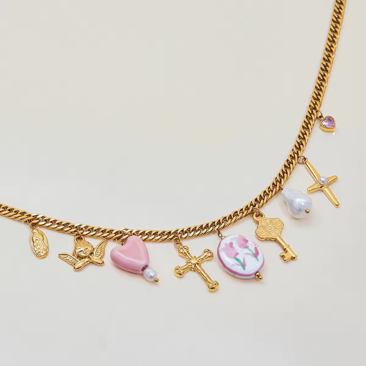 Cutie Cupid Charm Necklace EMVE Jewels