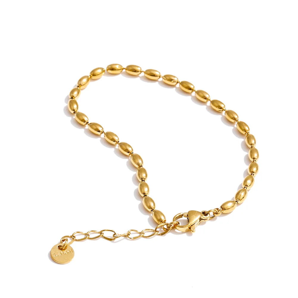 Stainless Steel Beads Chain Necklace Set EMVE Jewels