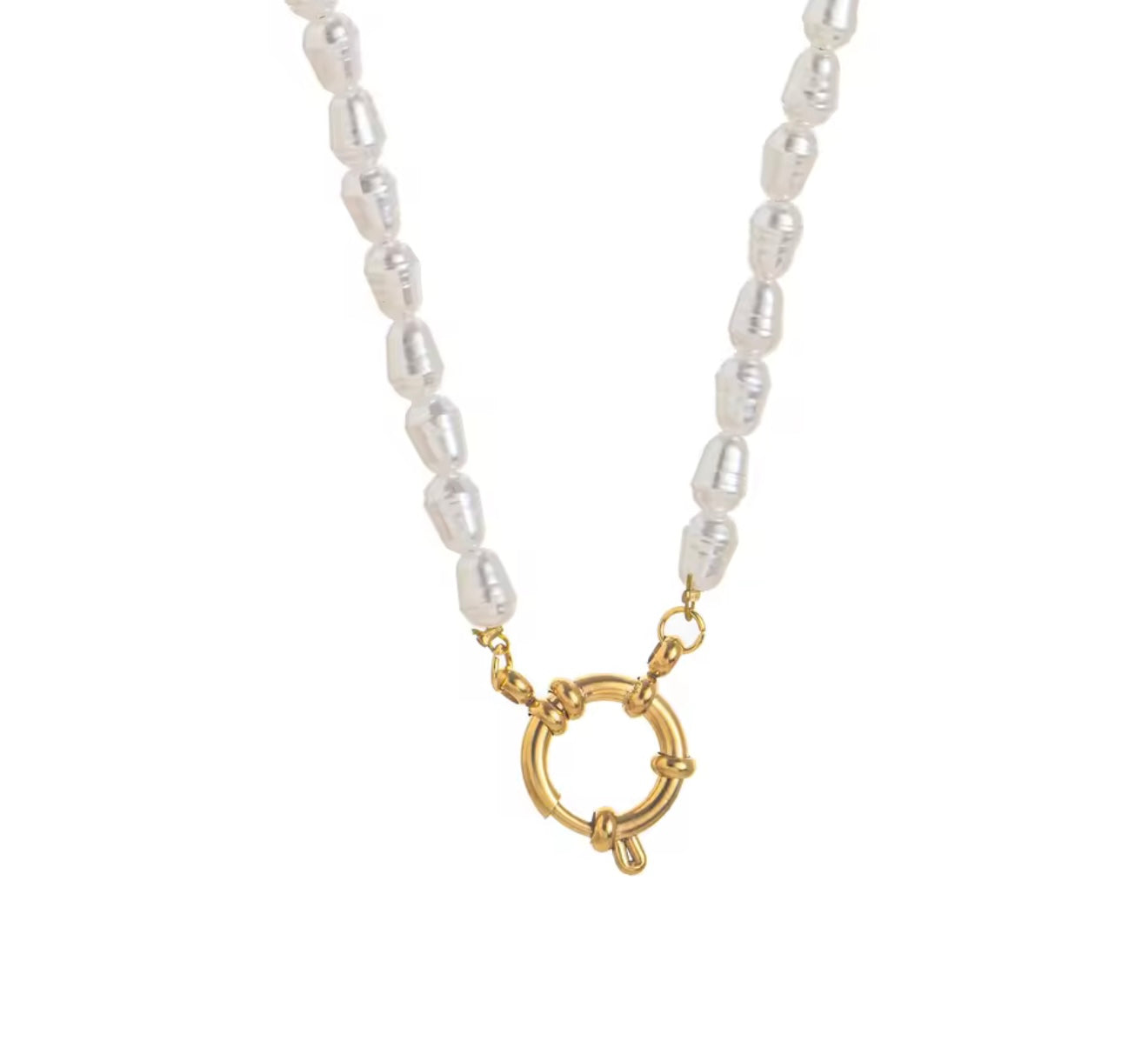 Pearl Base Charm Necklace EMVE Jewels