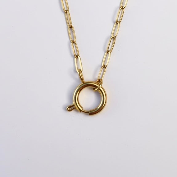 Simple Paperclip Base Charm Necklace - EmpressVenusJewellery