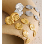 Round Chain Drop Earrings in 18K Gold Plating EMVE Jewels