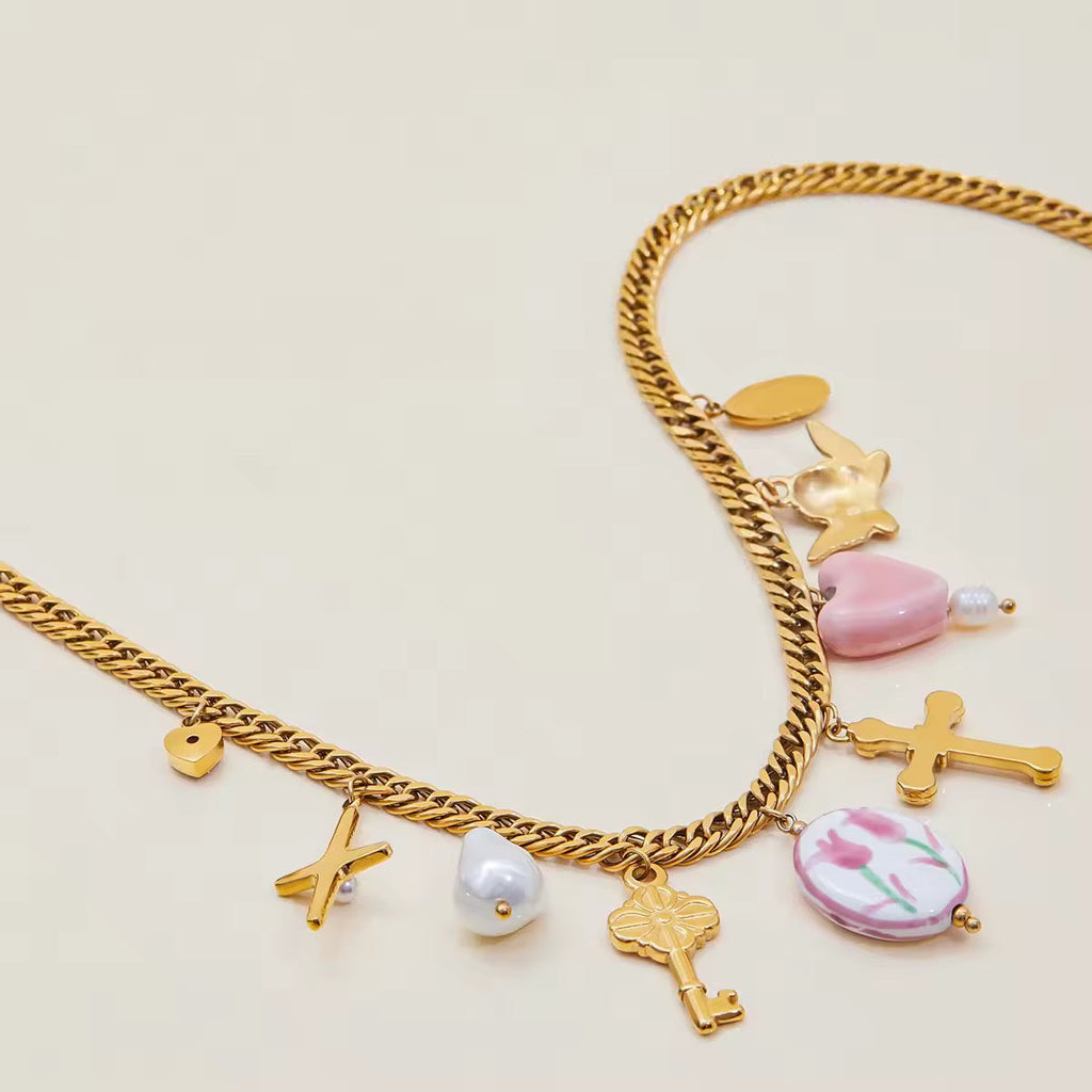 Cutie Cupid Charm Necklace EMVE Jewels