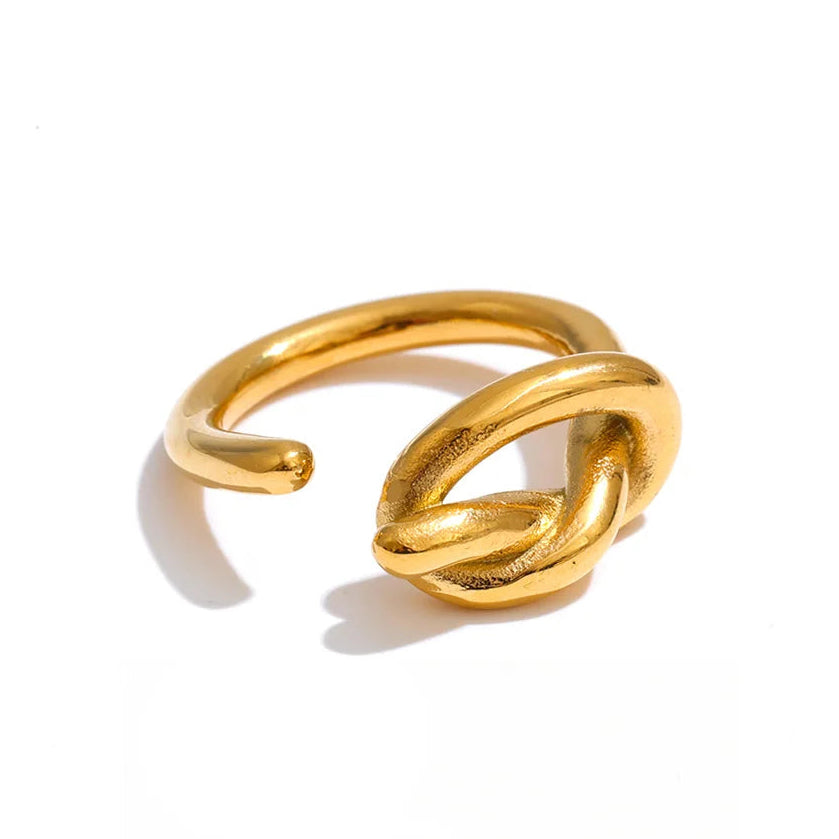 Open Knotted Stainless Steel Ring EMVE Jewels