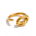 Open Knotted Stainless Steel Ring EMVE Jewels