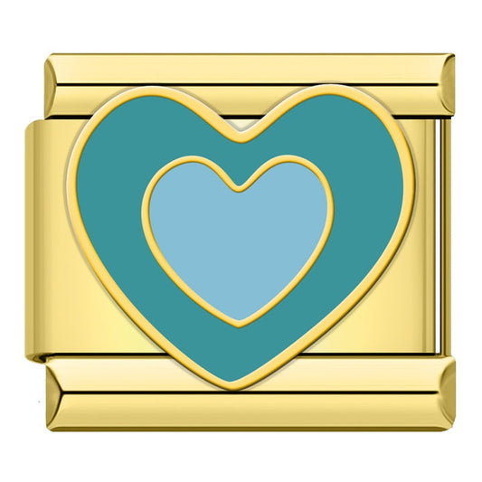 Blue Heart Charm EMVE Jewels