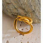 Open Knotted Stainless Steel Ring EMVE Jewels
