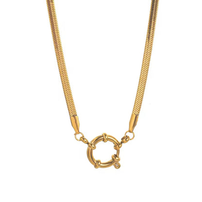 Herringbone Base Charm Necklace EMVE Jewels