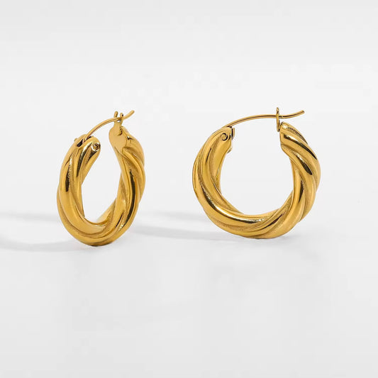 Classic Twist Hoop Earrings EMVE Jewels