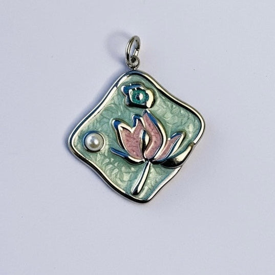Lily Charm Silver - EmpressVenusJewellery