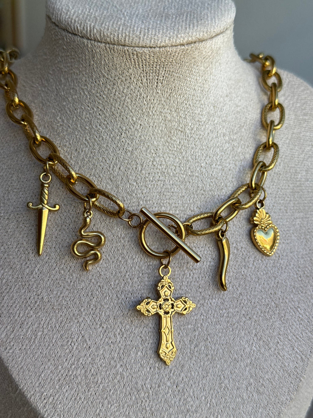 Handmade Cross Charm Necklace EMVE Jewels