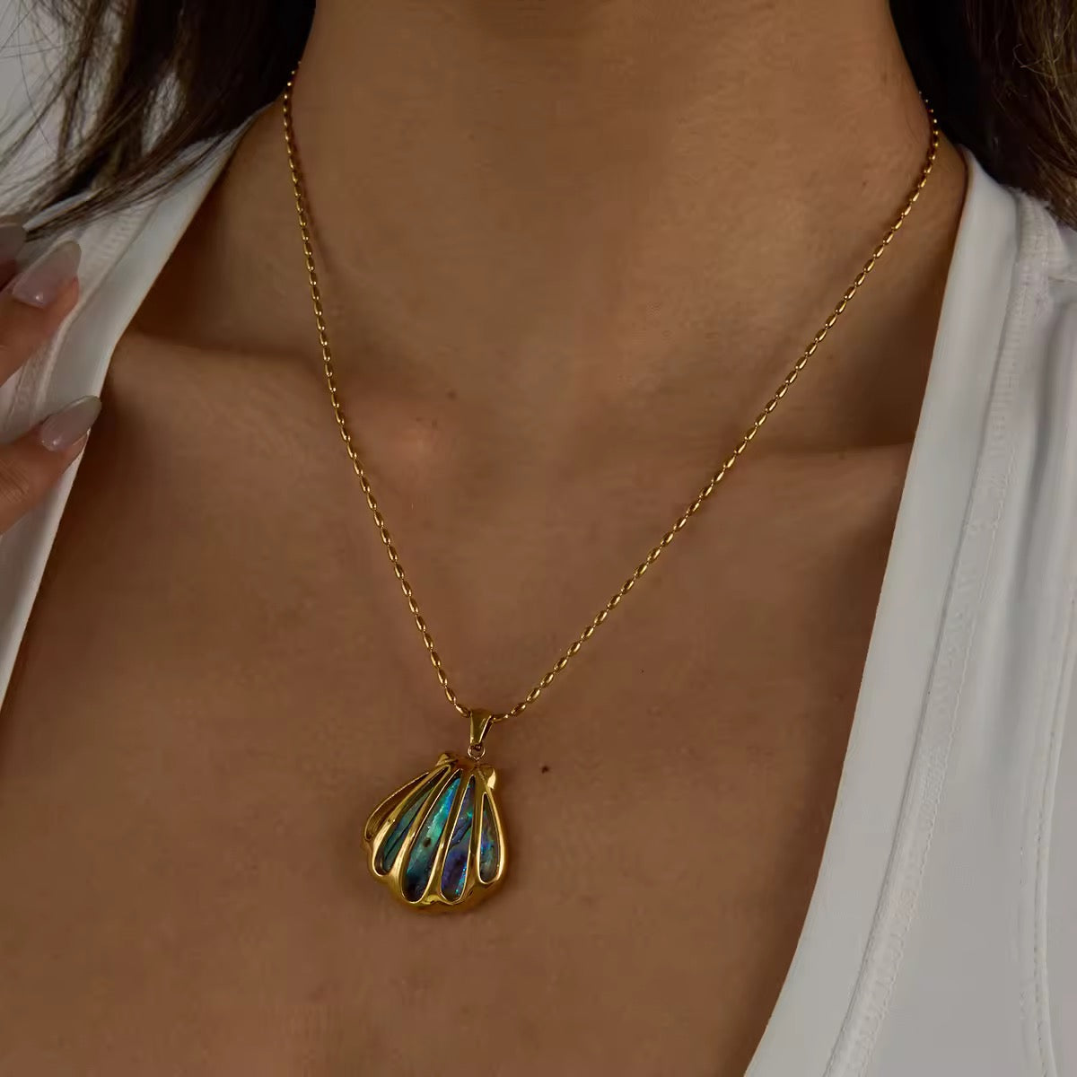 Abalone Shell Necklace EMVE Jewels