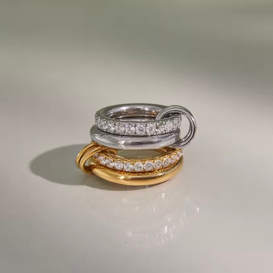 Double Stack Ring Silver EMVE Jewels