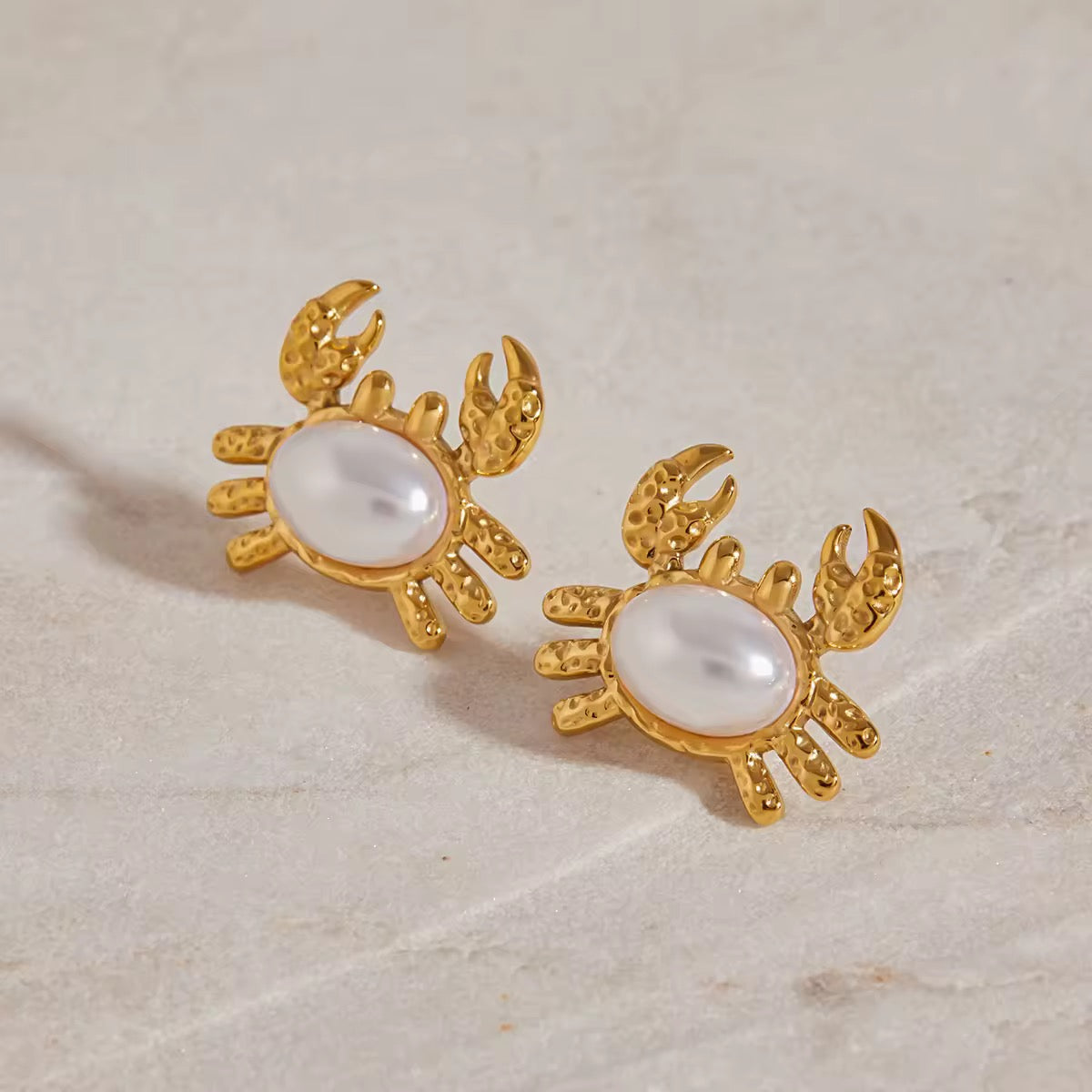 Crustacean Pearl Earrings EMVE Jewels