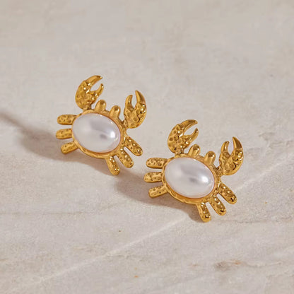 Crustacean Pearl Earrings EMVE Jewels