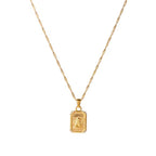 Celestial Grace Square Pendant Necklace EMVE Jewels