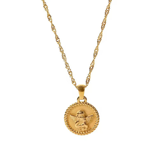 Celestial Grace Circle Pendant Necklace EMVE Jewels