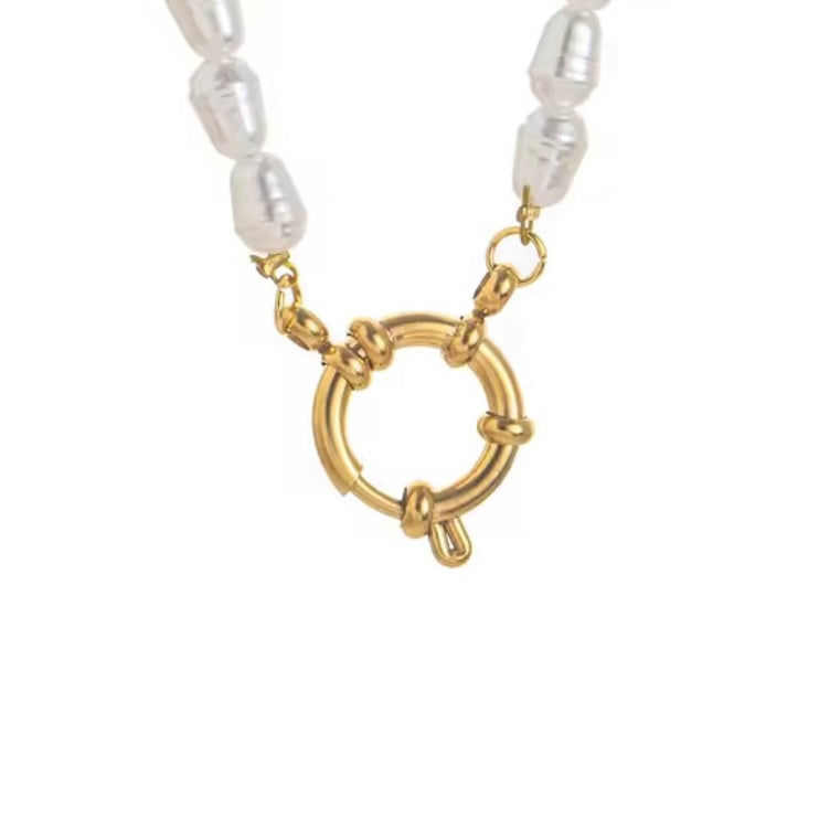 Pearl Base Charm Necklace EMVE Jewels