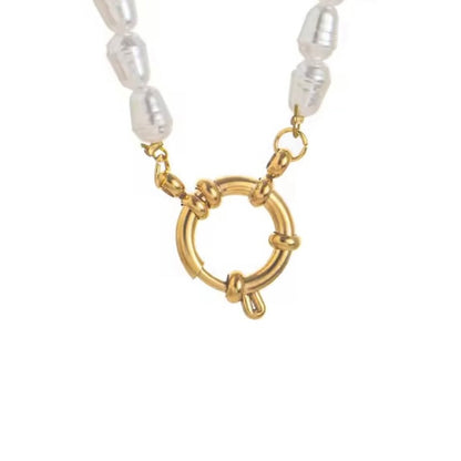 Pearl Base Charm Necklace EMVE Jewels