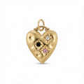 Tri Gem Heart Charm EMVE Jewels