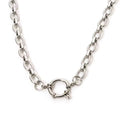 Silver Ribbed Base Charm Necklace - EmpressVenusJewellery