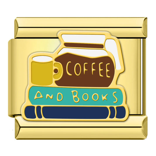 Coffee and Books Charm EMVE Jewels