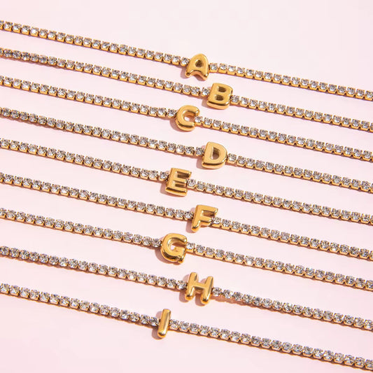 Letter Tennis Bracelet EMVE Jewels